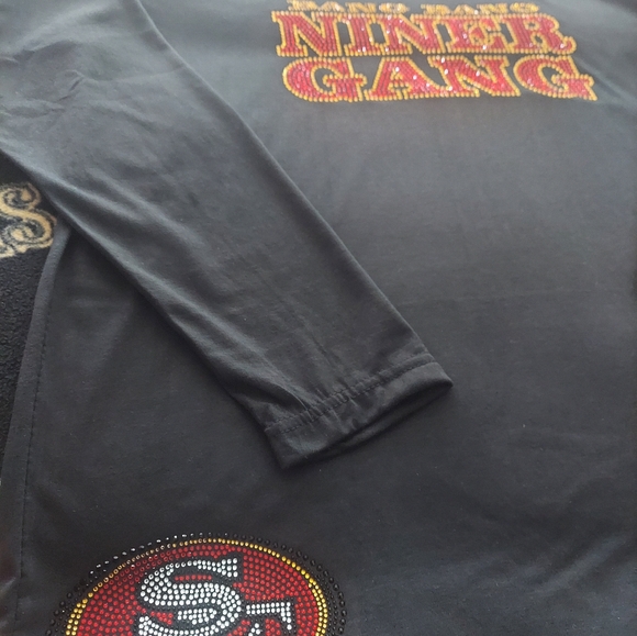 Black 49ers Rhinestone Sweatshirt - Picture 3 of 4